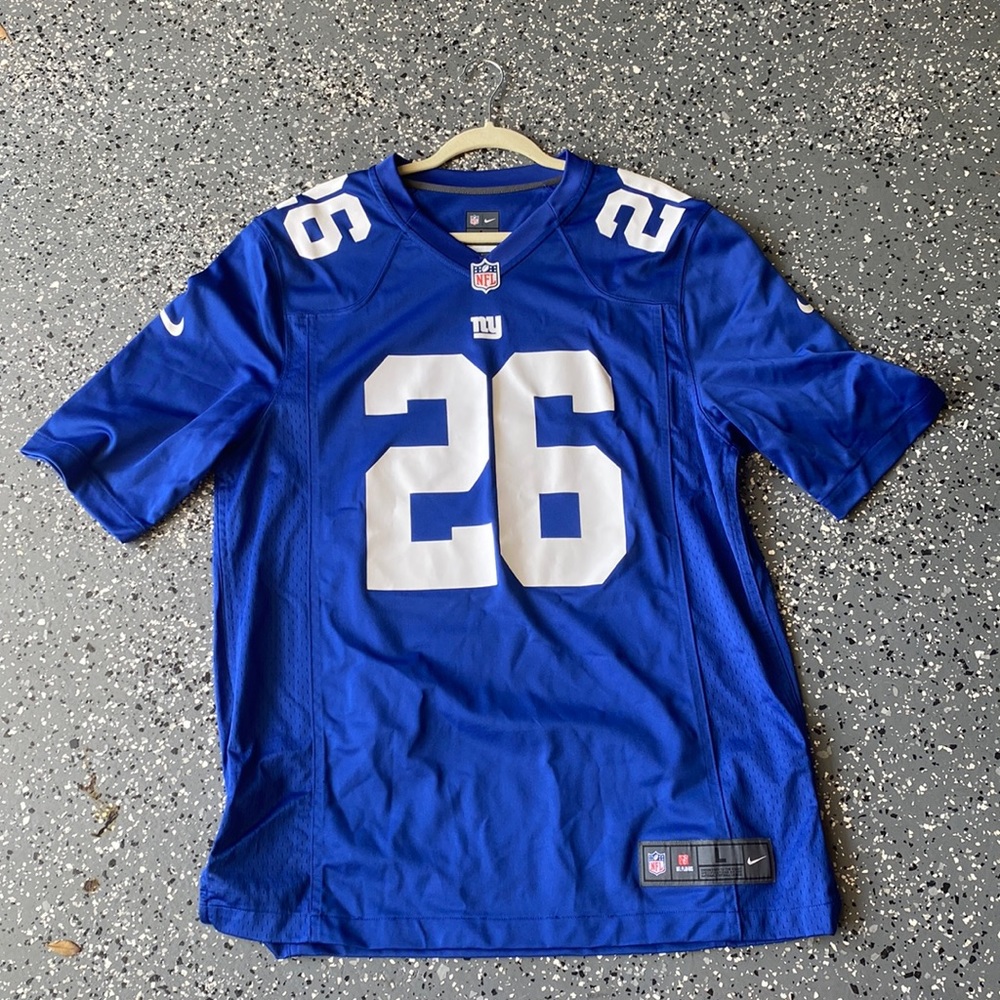 Nike Saquon Barkley On Field Giants Jersey